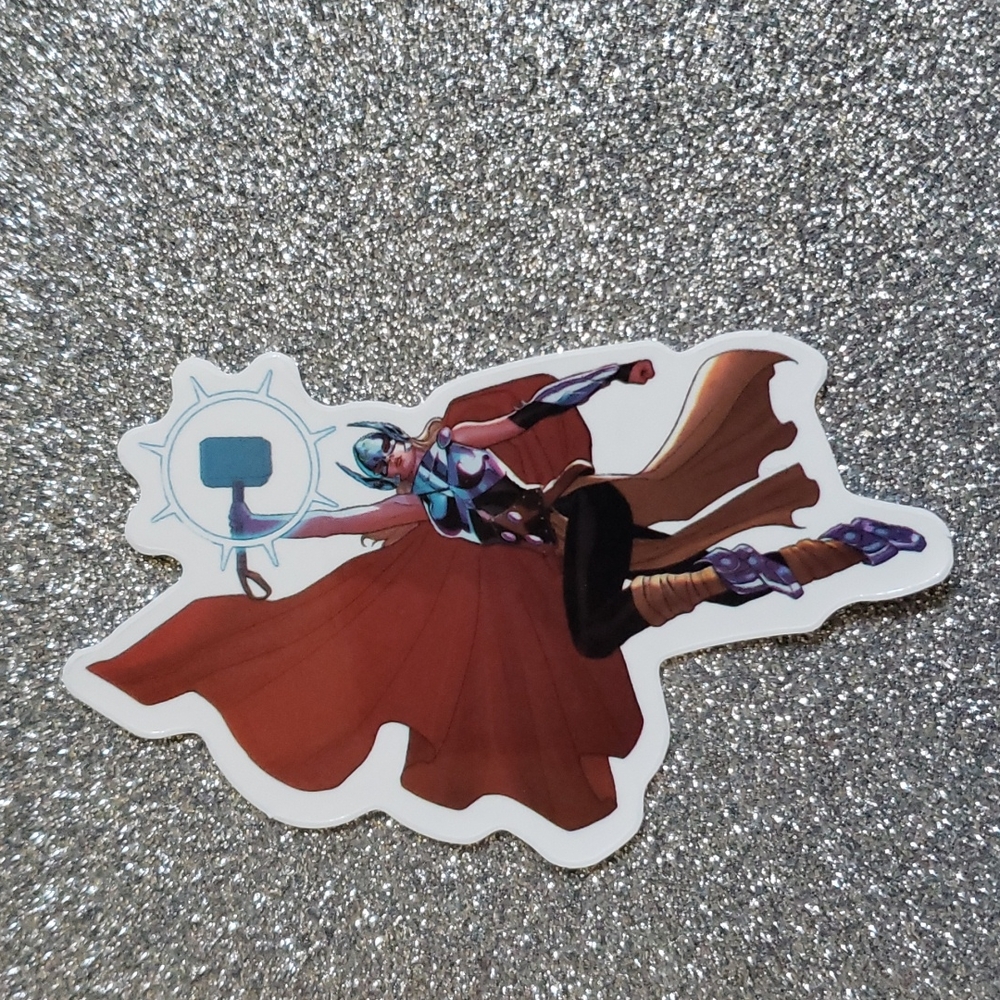 MARVEL Thor COMIC BOOK Waterproof Sticker JANE FOSTER Disney